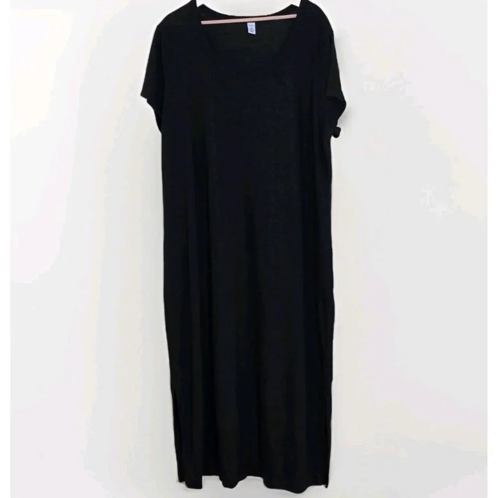 old navy t shirt maxi dress Old Navy Royal Blue Maxi T-Shirt Dress New Tiered V Neck Travel Summer Boho